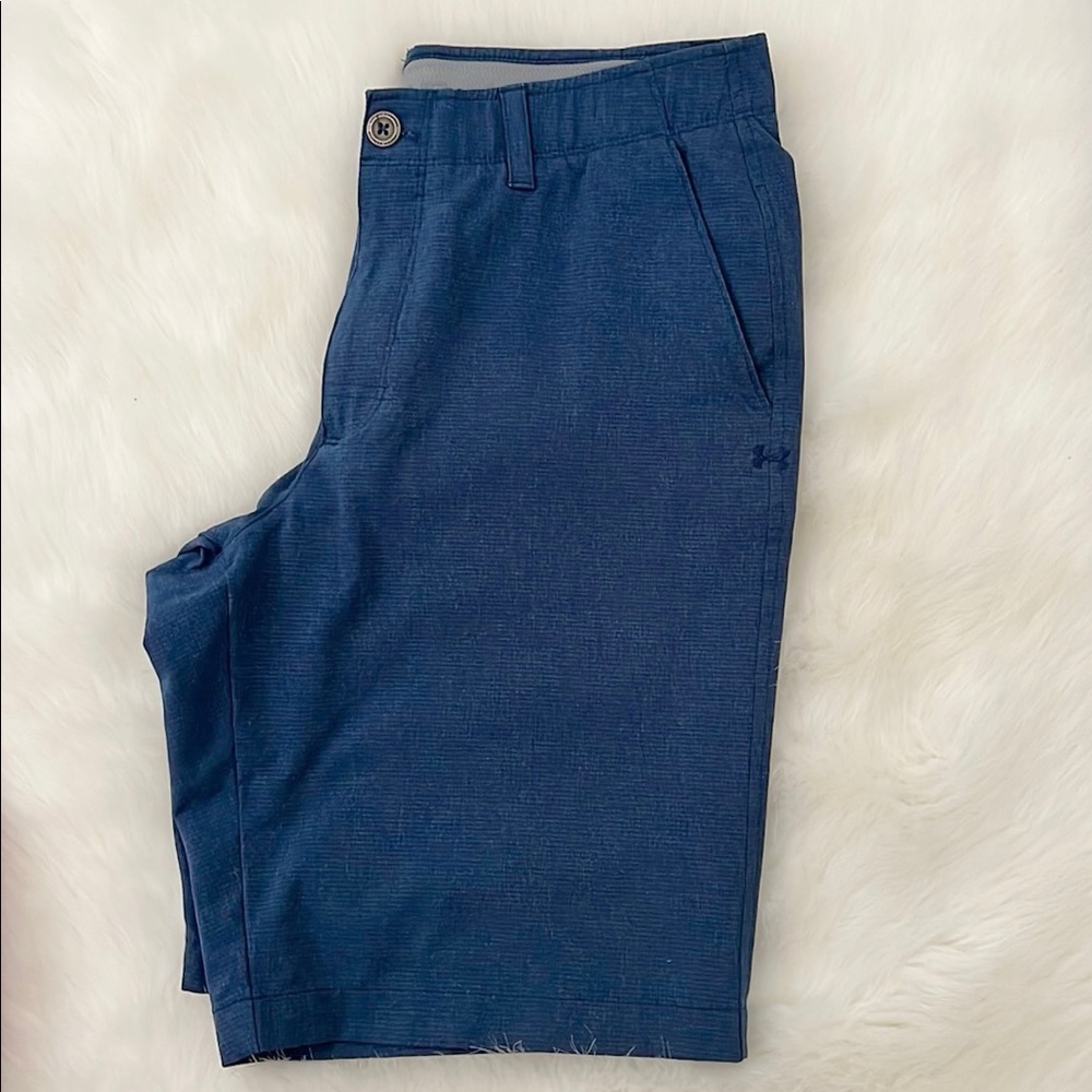Mens Under Armour Golf Shorts Navy Blue Size 34